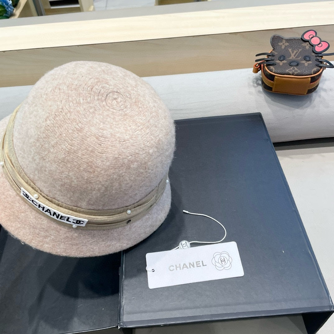 CHANEL BUCKET HAT IN BISQUE BEIGE WOOL BLEND 426246