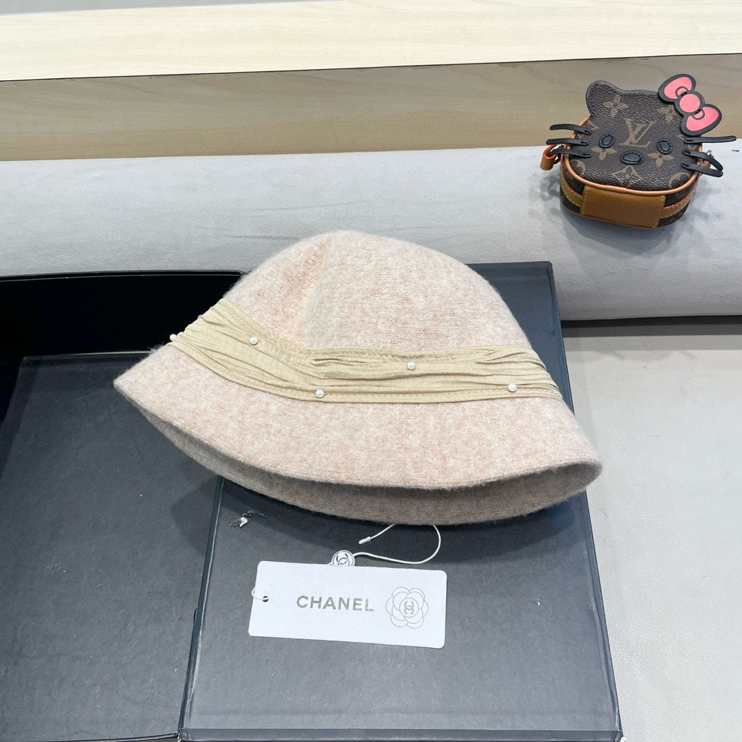 CHANEL BUCKET HAT IN BISQUE BEIGE WOOL BLEND 426246