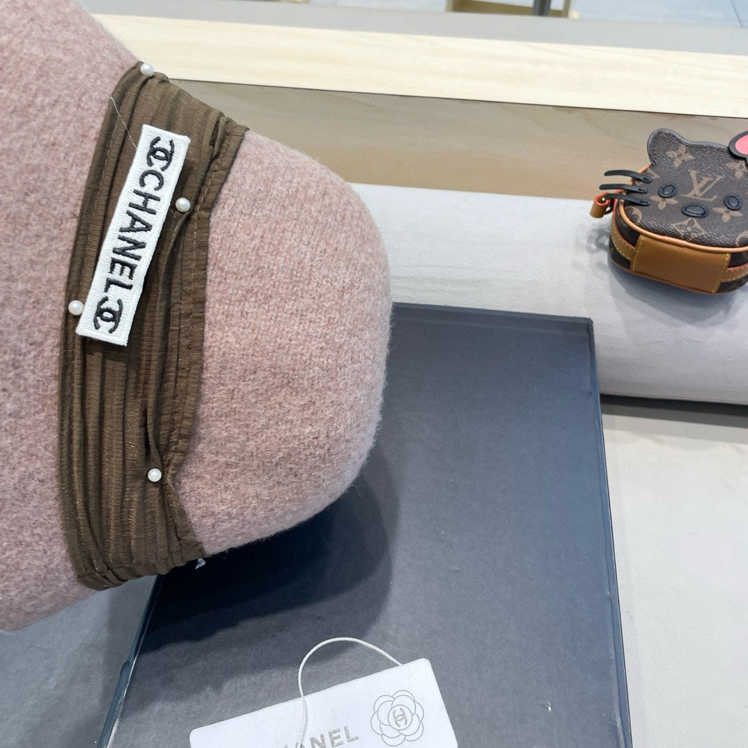 CHANEL BUCKET HAT IN ROSY BROWN WOOL BLEND 426248