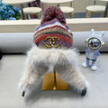 CHANEL FLUFFY KNIT HAT WITH PLUSH LINING COLORFUL 428155