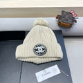 CHANEL KNIT BEANIE HAT IN BEIGE WOOL 430242