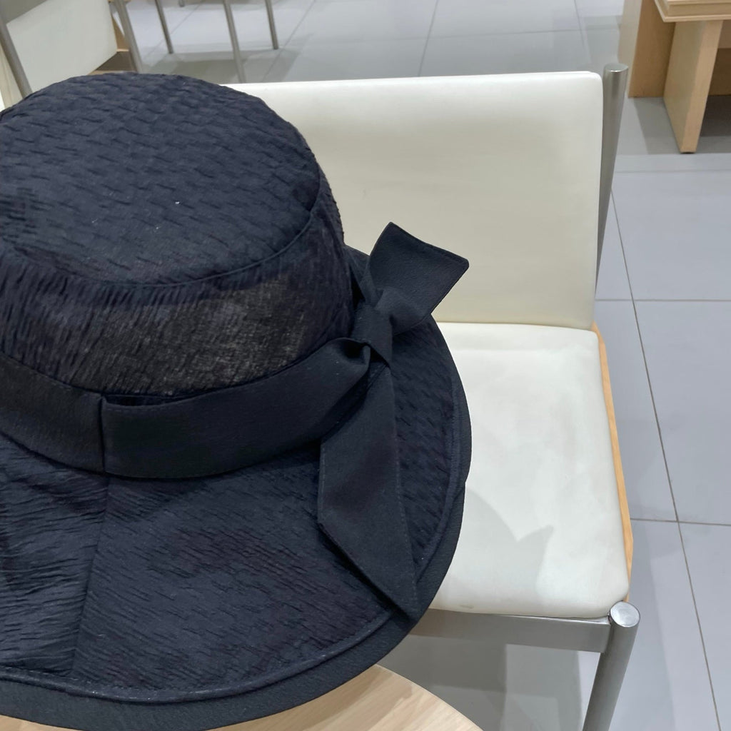 CELINE BUKET HAT MODEL 650498 IN NAVY TEXTURED FABRIC