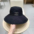 CELINE BUKET HAT MODEL 650498 IN NAVY TEXTURED FABRIC