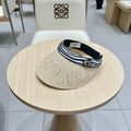 CELINE VISOR HAT MODEL 652216 IN BEIGE WOVEN STRAW