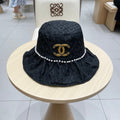 CHANEL BUCKET HAT BLACK PEARL 674114