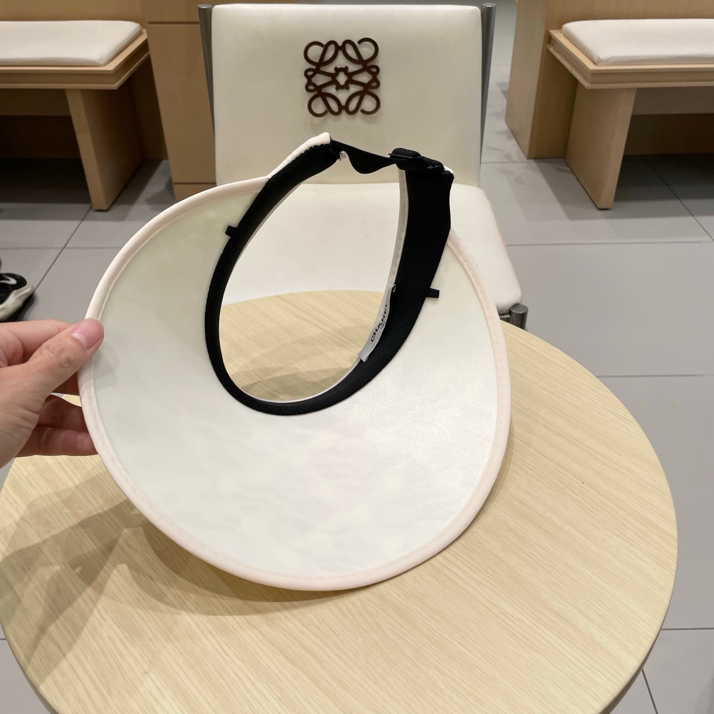 CHANEL HALF HEAD WIDE BRIMMED SUN HAT IVORY 672688