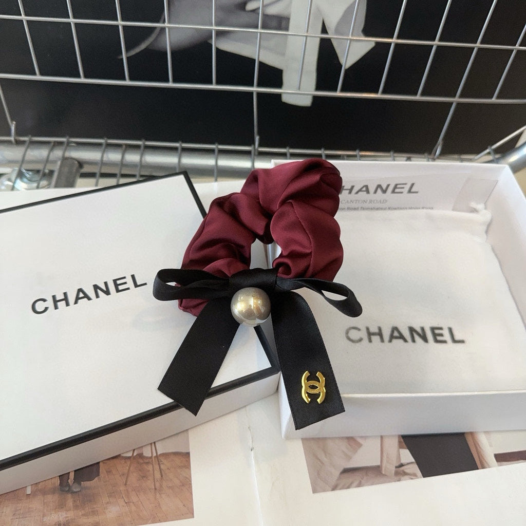 CHANEL SANGRIA RED WRINKLED SILK AND FABRIC 423631