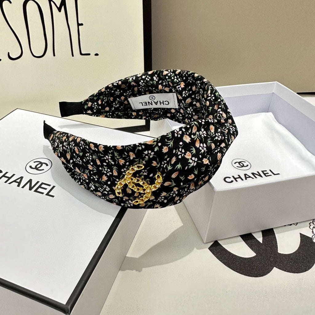 CHANEL COLORFUL FABRIC HEADBAND 168580