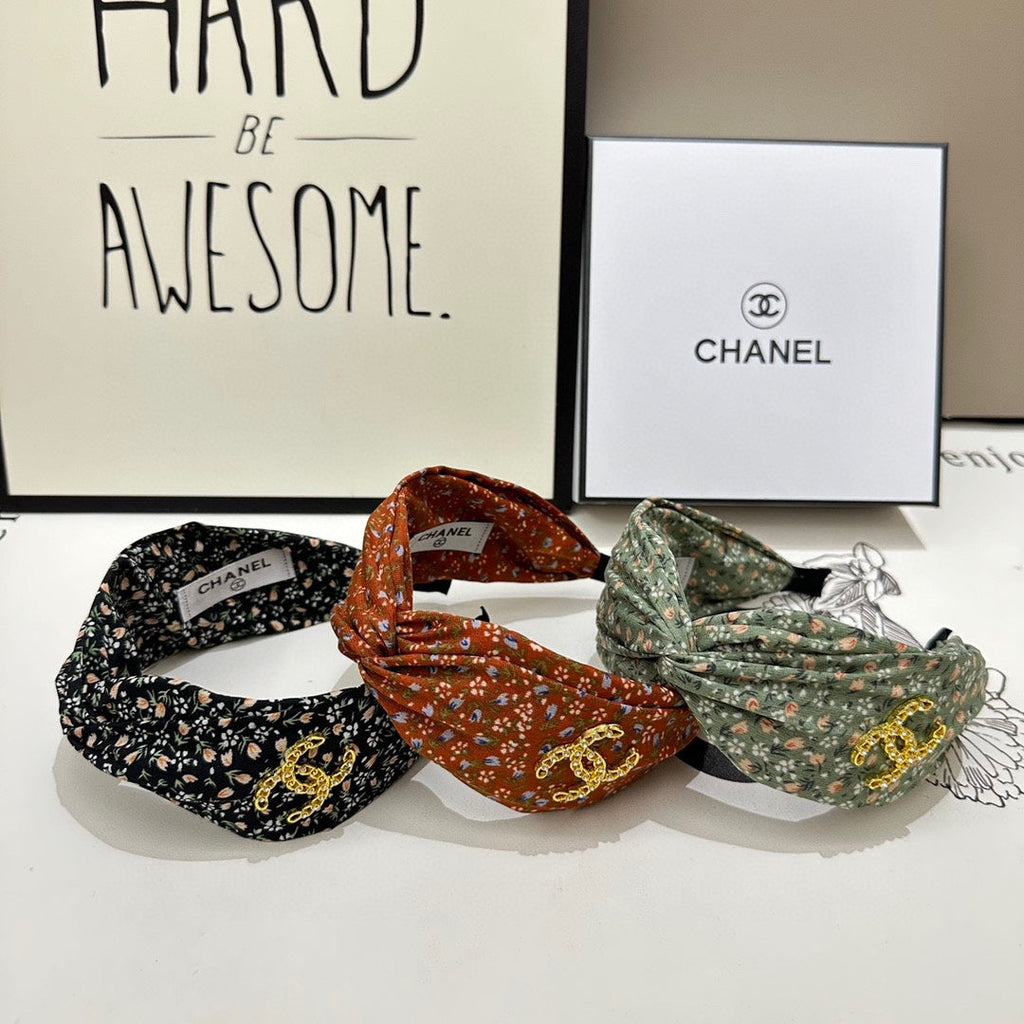 CHANEL COLORFUL FABRIC HEADBAND 168580