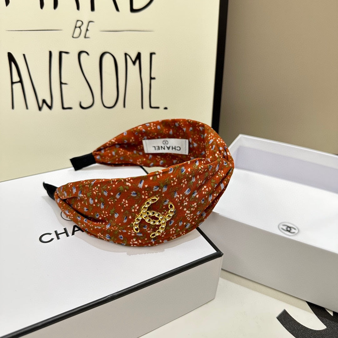 CHANEL COLORFUL FABRIC HEADBAND 168581