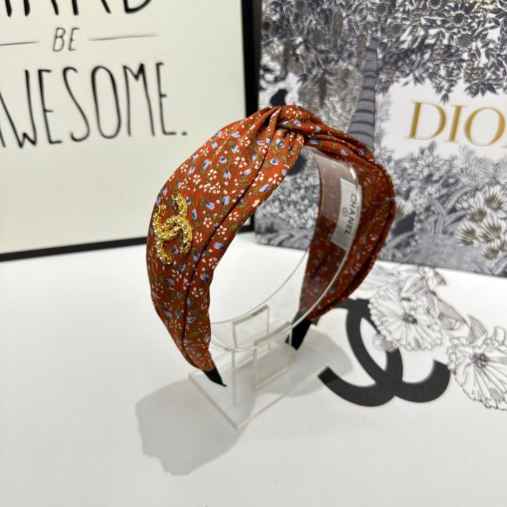 CHANEL COLORFUL FABRIC HEADBAND 168581