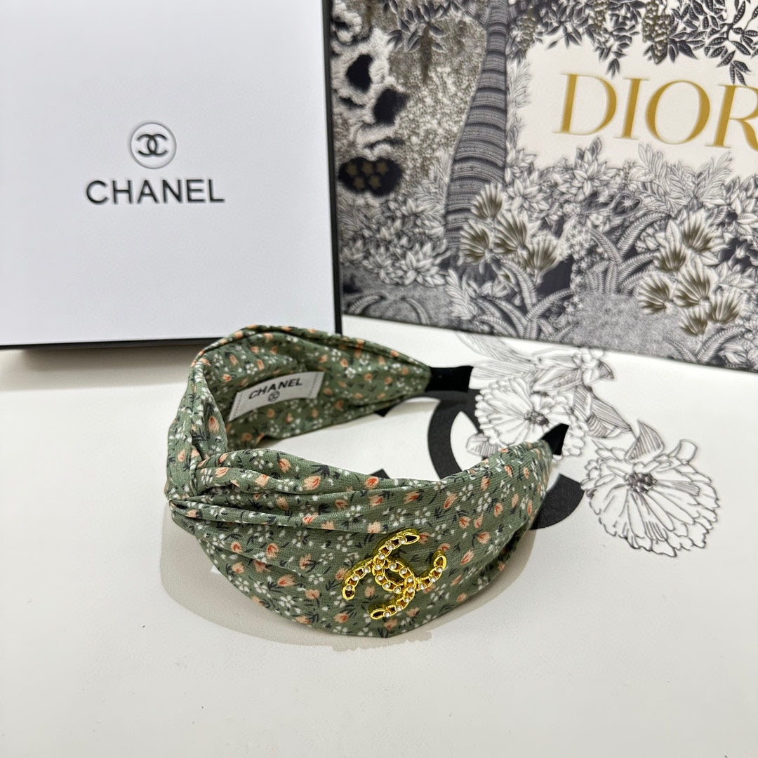 CHANEL COLORFUL FABRIC HEADBAND 168582