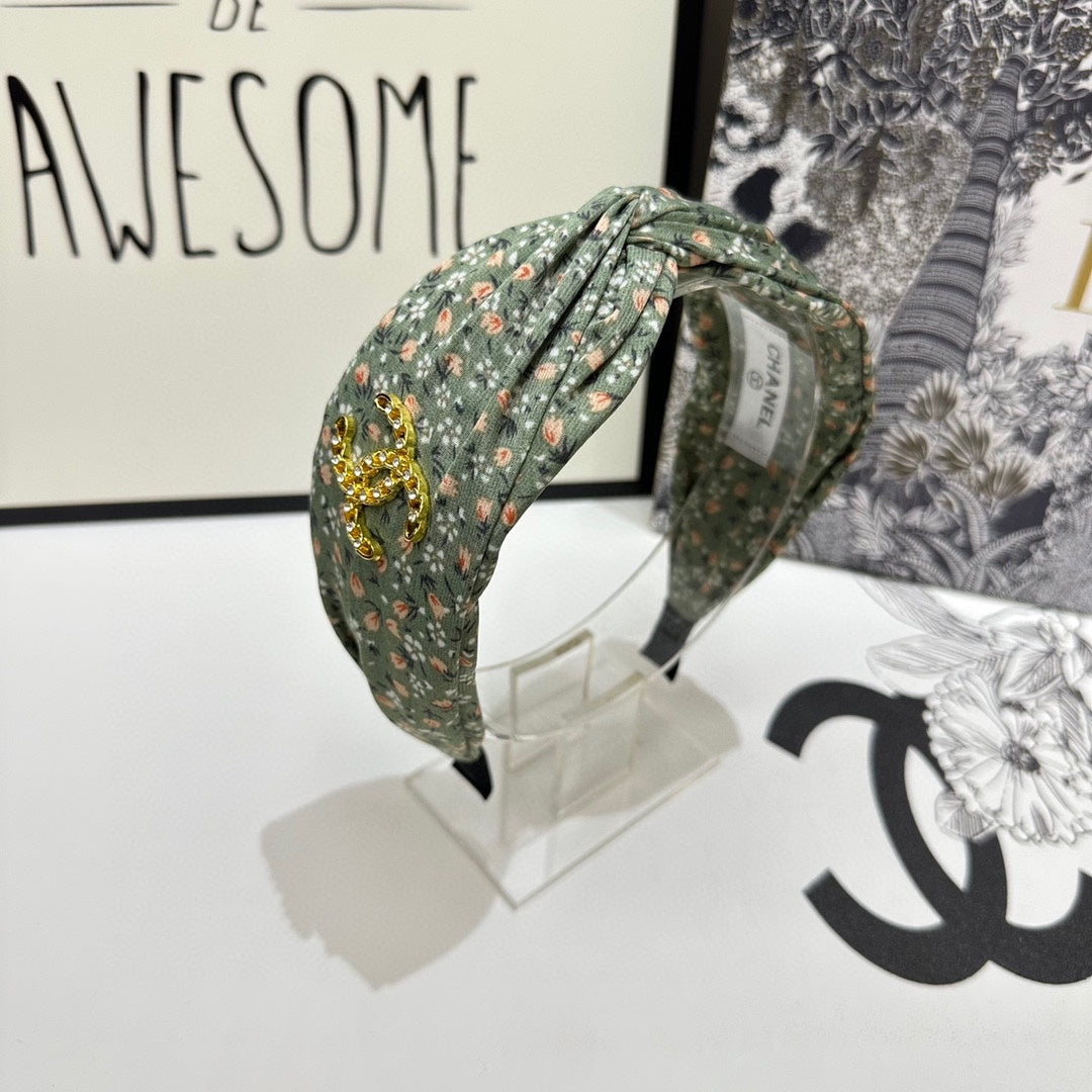 CHANEL COLORFUL FABRIC HEADBAND 168582