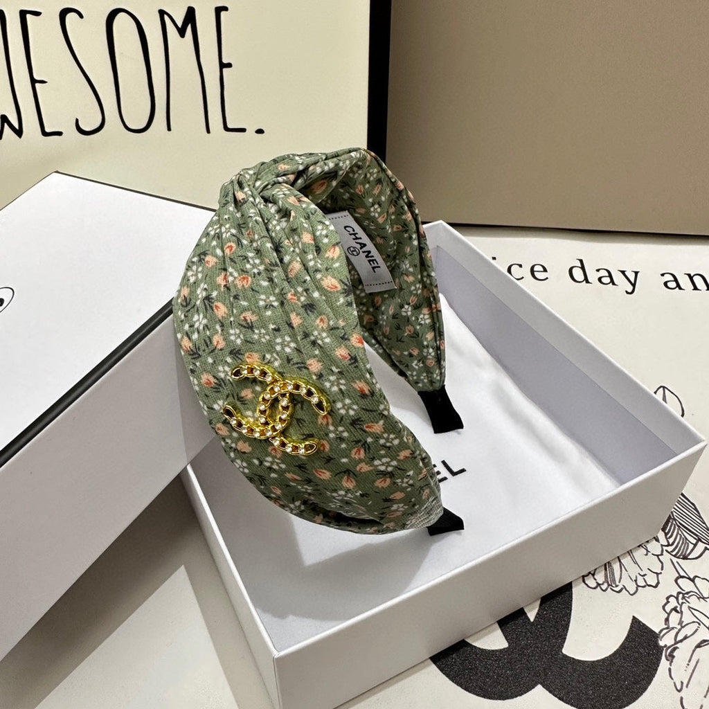CHANEL COLORFUL FABRIC HEADBAND 168582