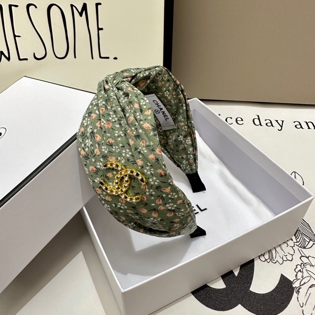 CHANEL COLORFUL FABRIC HEADBAND 168582