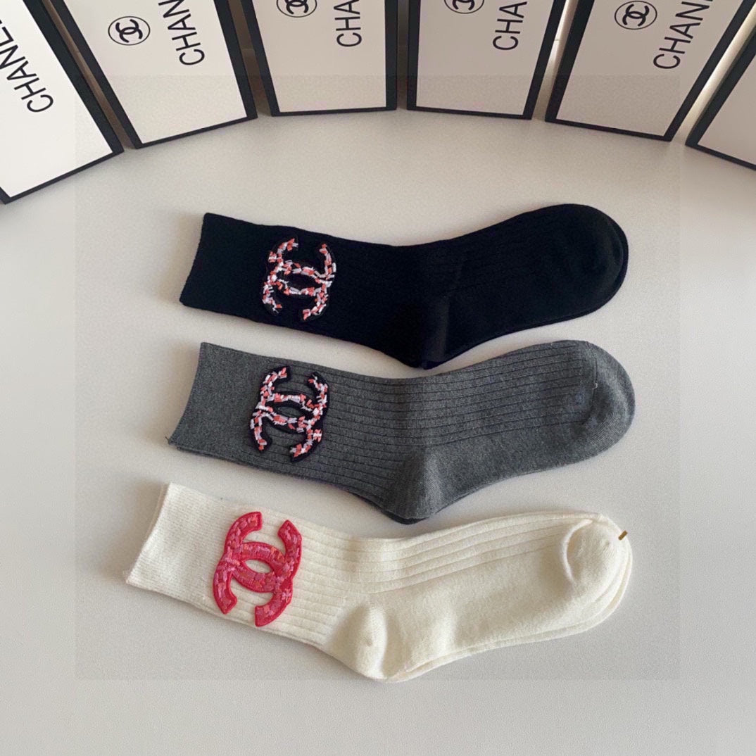 CHANEL LOW-CUT SOCKS 412598 ( 1 BOX )