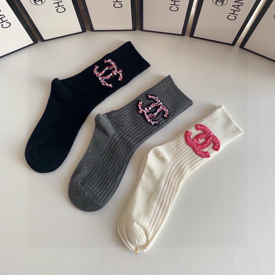 CHANEL LOW-CUT SOCKS 412598 ( 1 BOX )