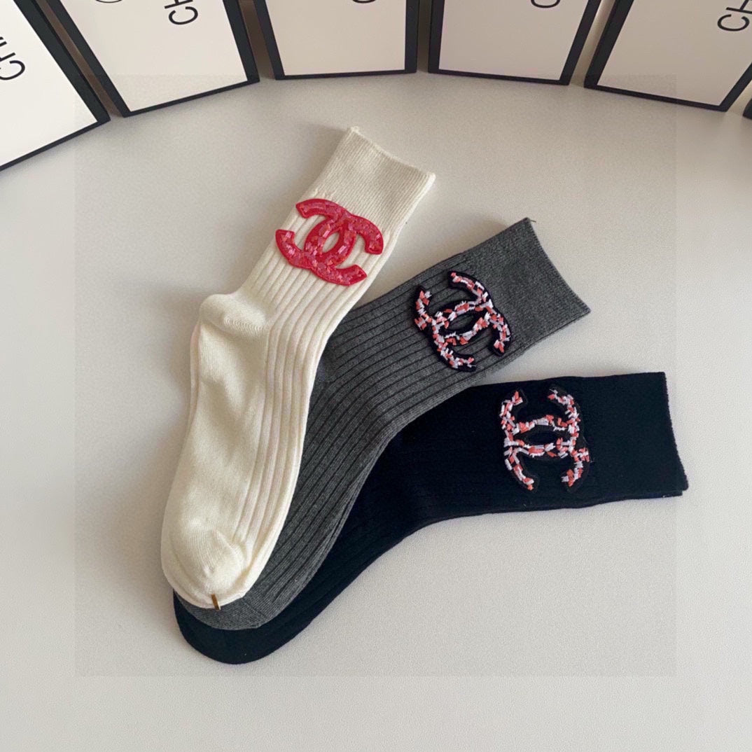 CHANEL LOW-CUT SOCKS 412598 ( 1 BOX )