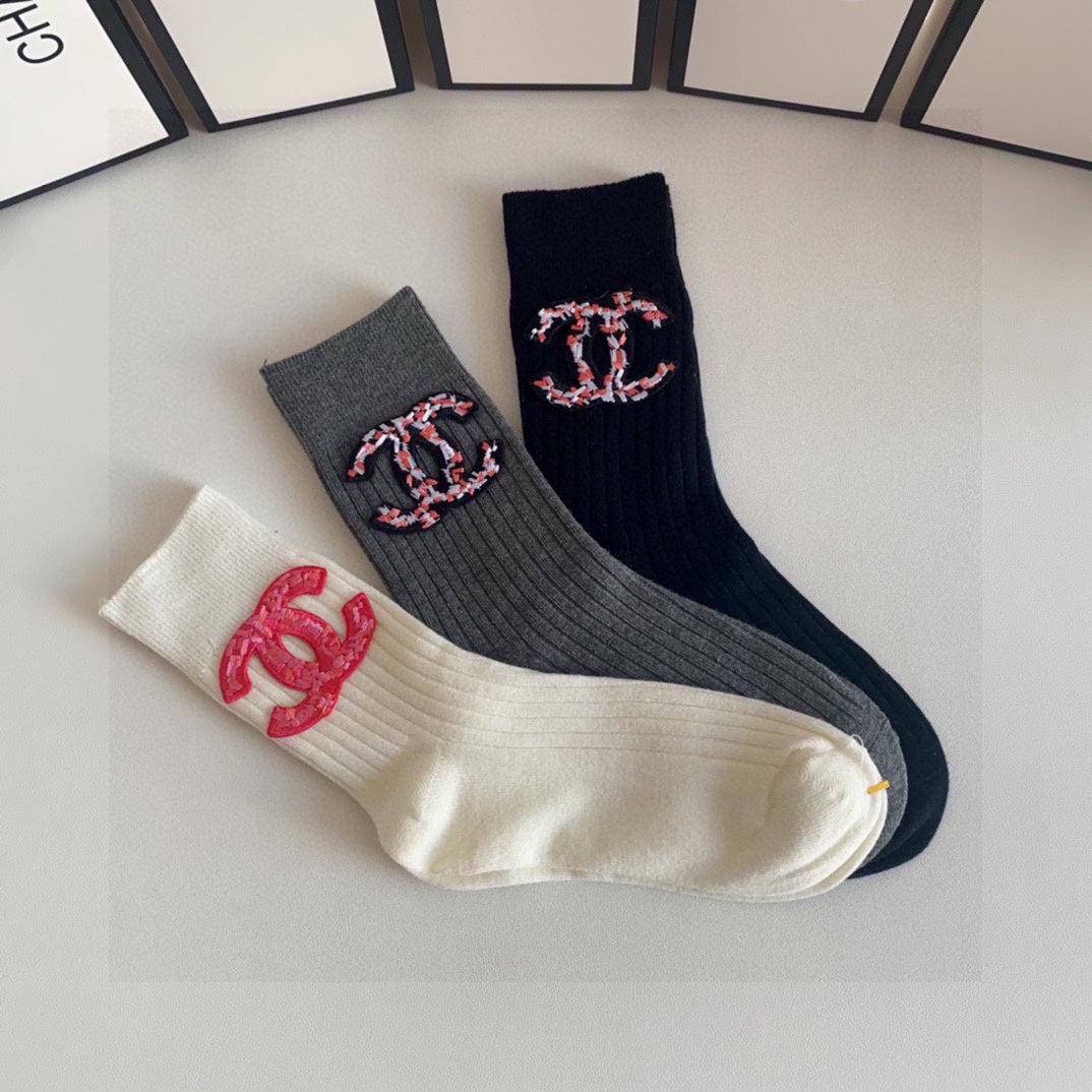 CHANEL LOW-CUT SOCKS 412598 ( 1 BOX )