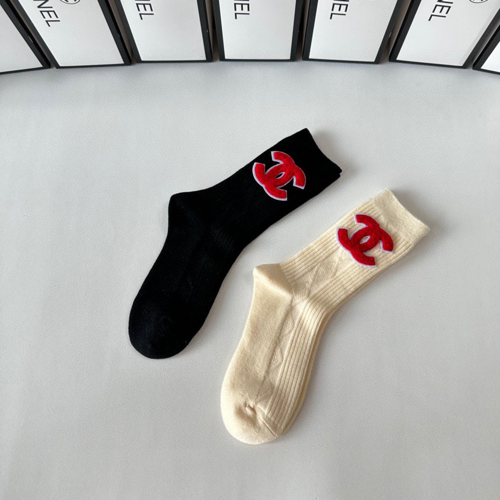 CHANEL CREW SOCKS 417483 ( 1 BOX )