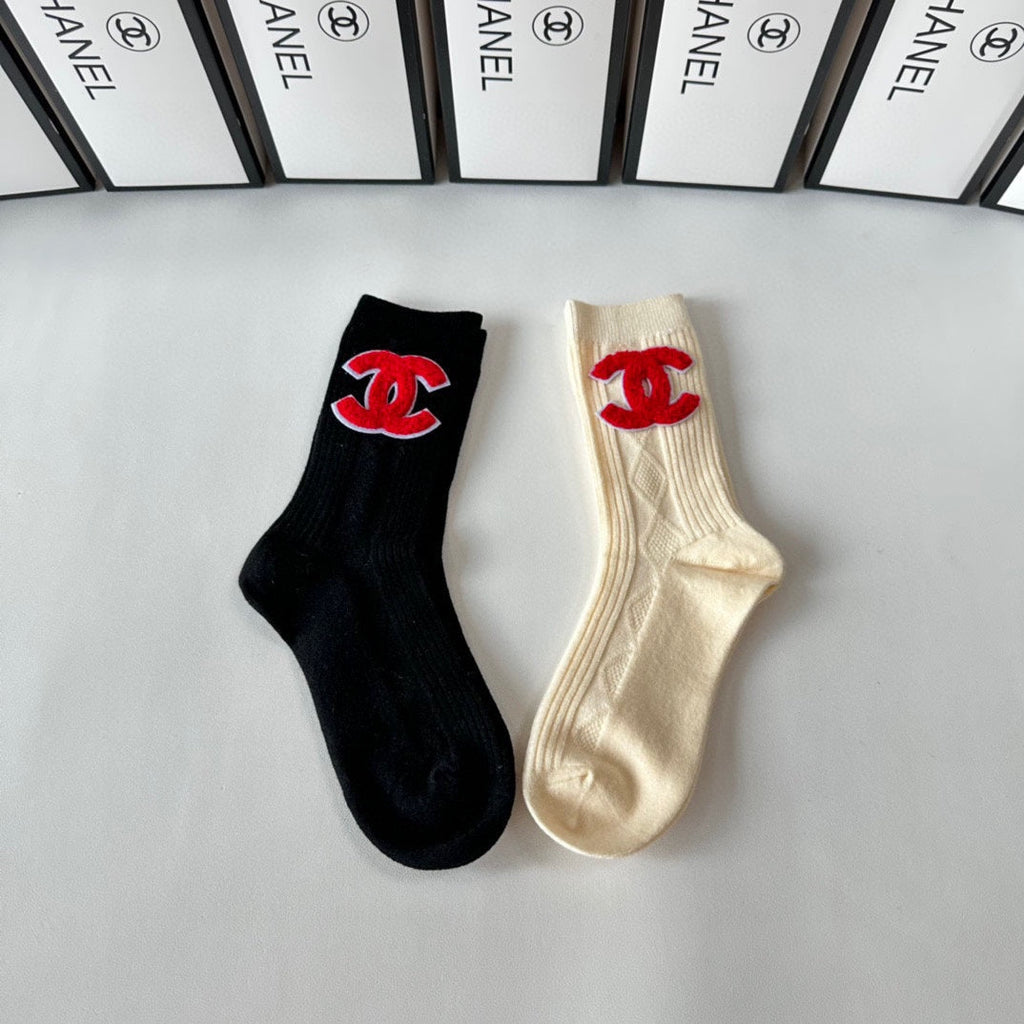 CHANEL CREW SOCKS 417483 ( 1 BOX )