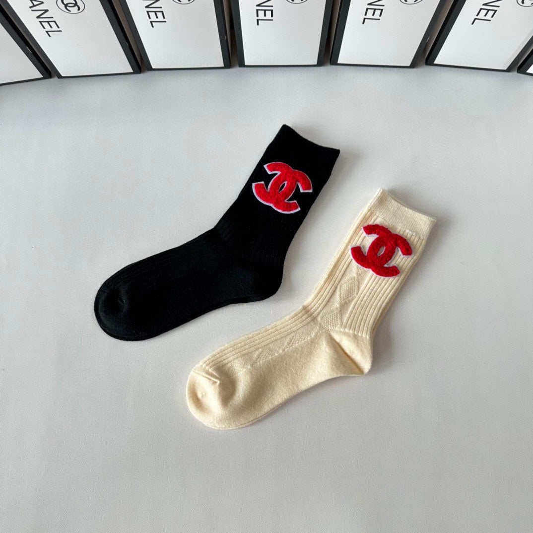 CHANEL CREW SOCKS 417483 ( 1 BOX )