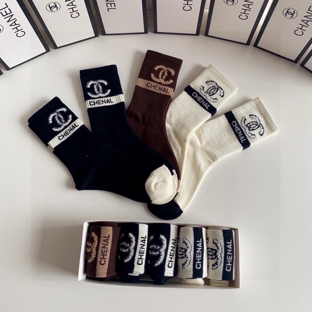 CHANEL CREW SOCKS 419059 (1 BOX )