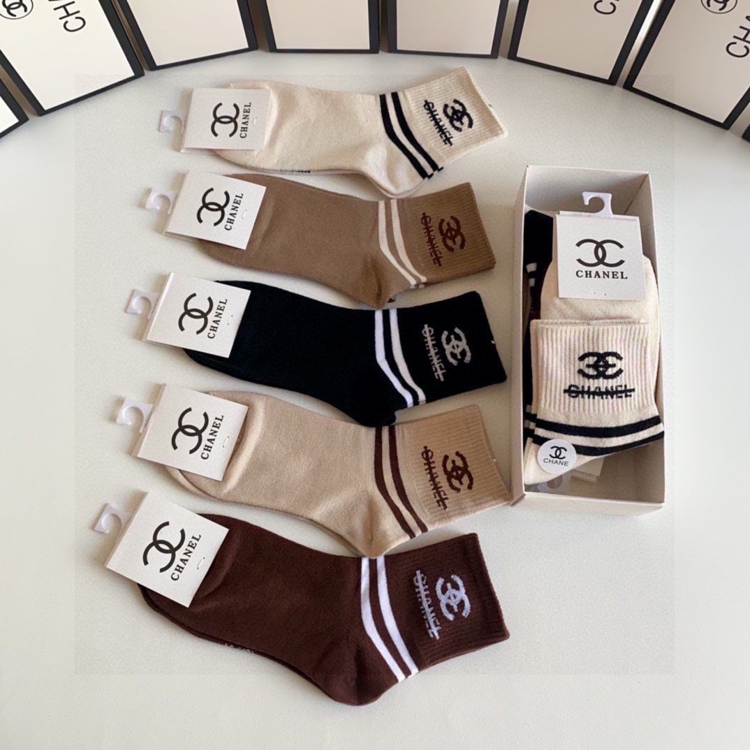 CHANEL LOW-CUT SOCKS 419032 (1 BOX )