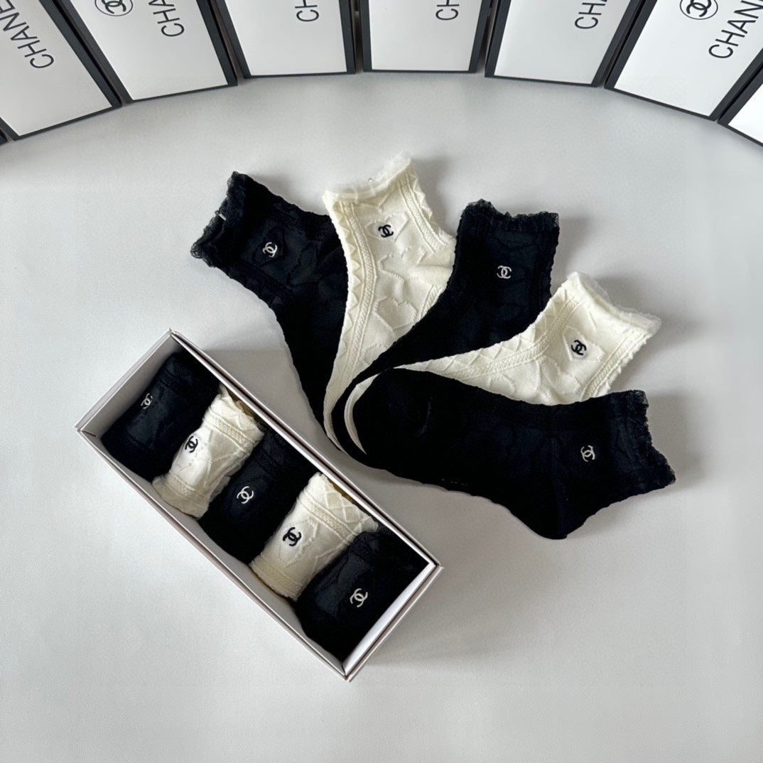 CHANEL LOW-CUT SOCKS 419047 (1 BOX )