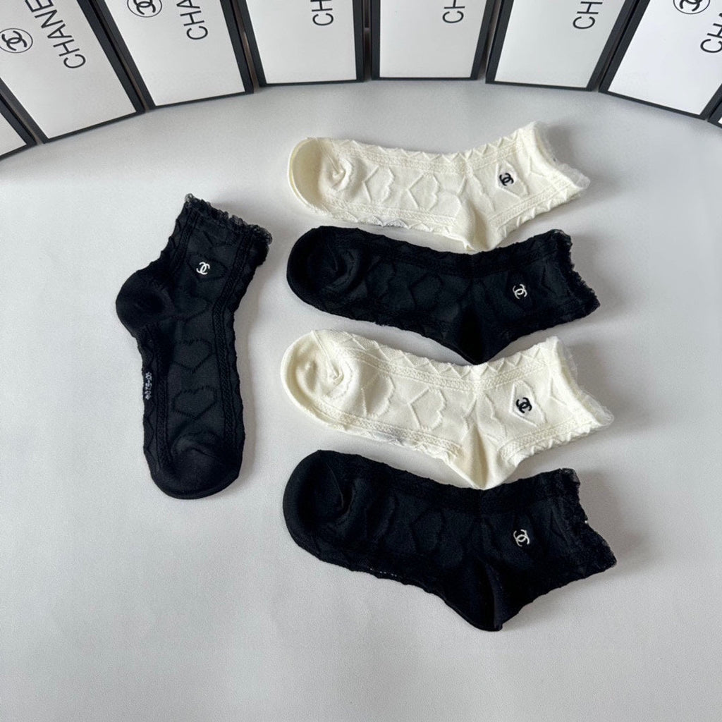 CHANEL LOW-CUT SOCKS 419047 (1 BOX )