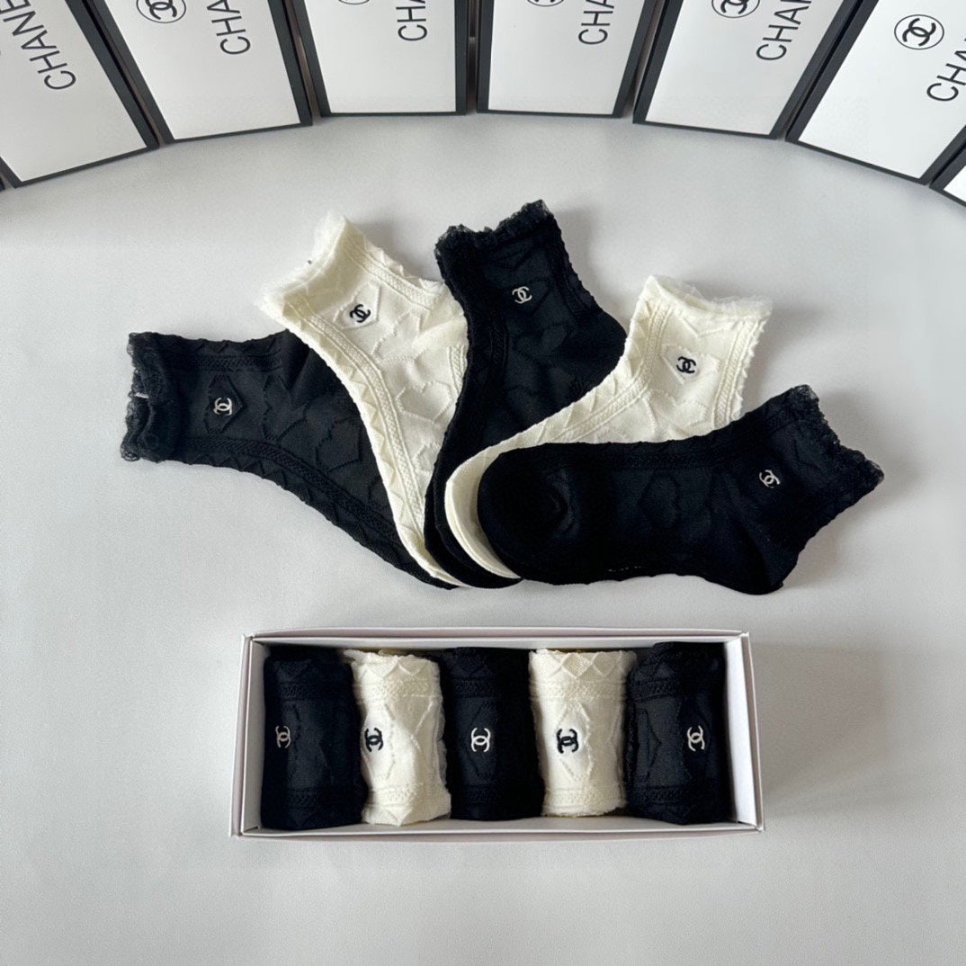 CHANEL LOW-CUT SOCKS 419047 (1 BOX )