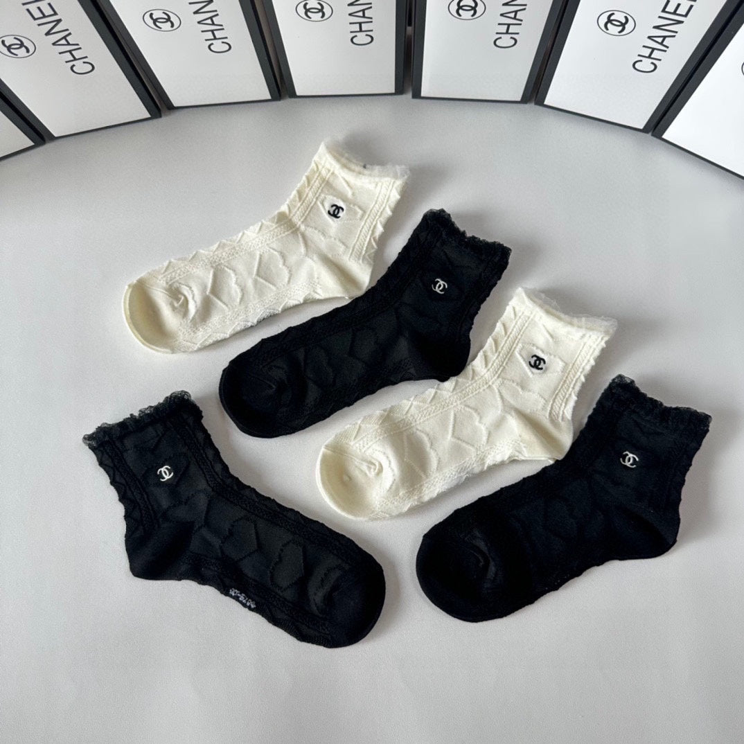 CHANEL LOW-CUT SOCKS 419047 (1 BOX )