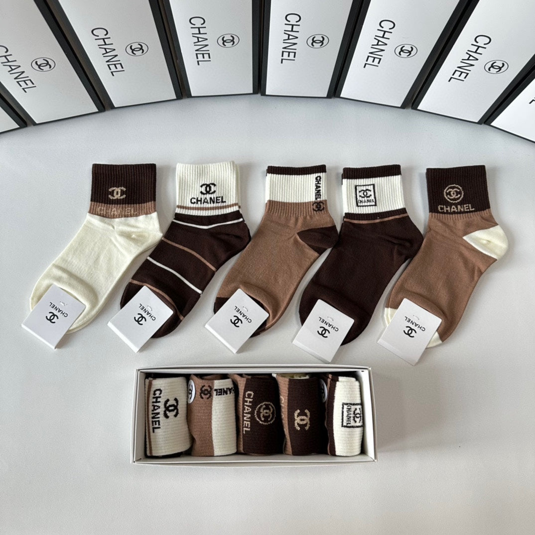 CHANEL LOW-CUT SOCKS 423803 (1 BOX)