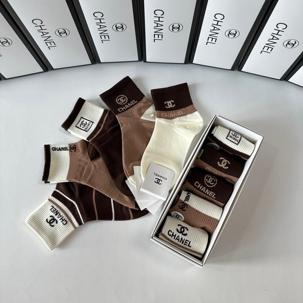 CHANEL LOW-CUT SOCKS 423803 (1 BOX)