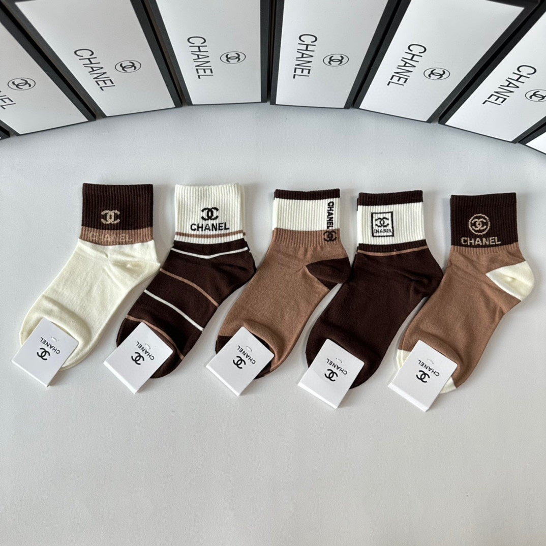 CHANEL LOW-CUT SOCKS 423803 (1 BOX)