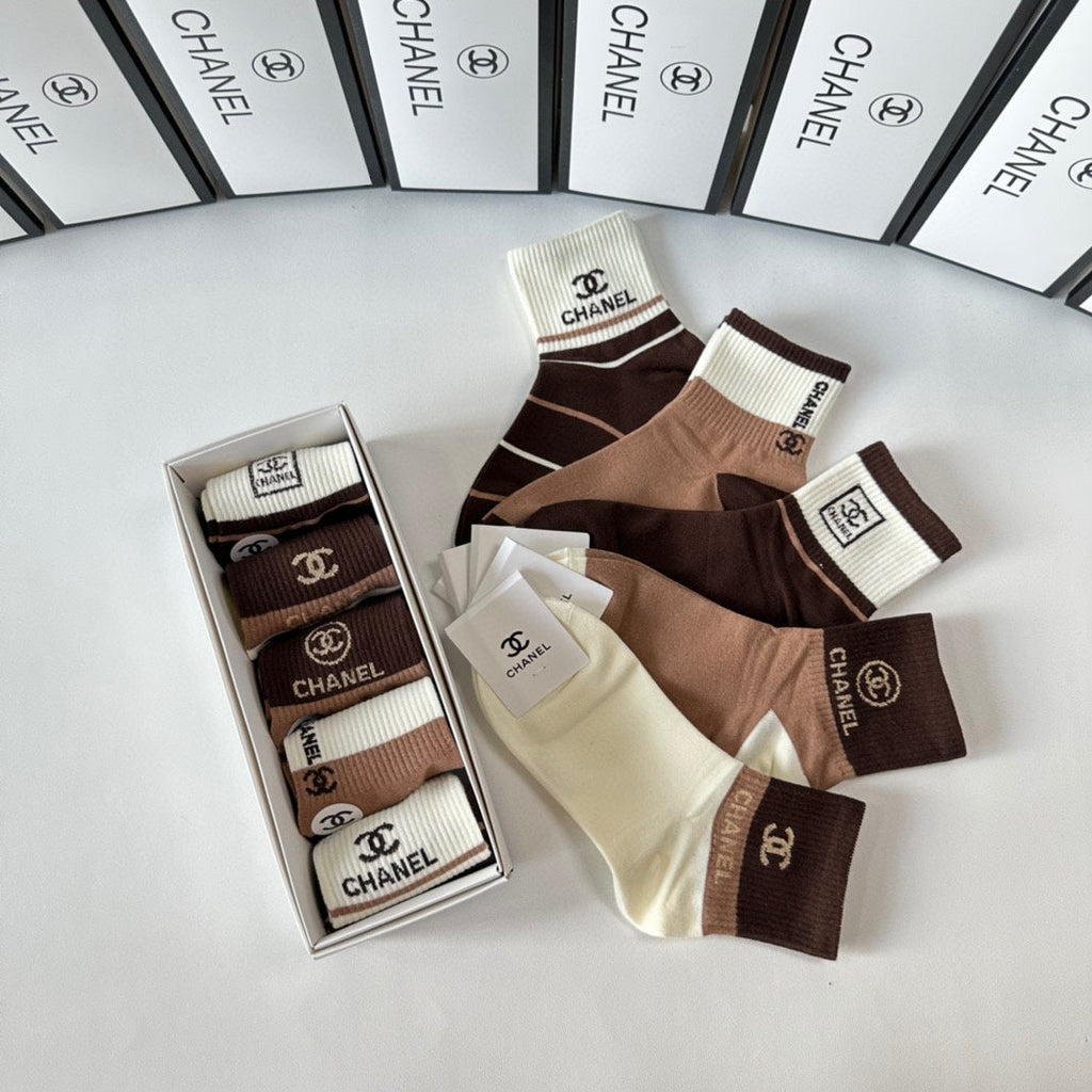 CHANEL LOW-CUT SOCKS 423803 (1 BOX)