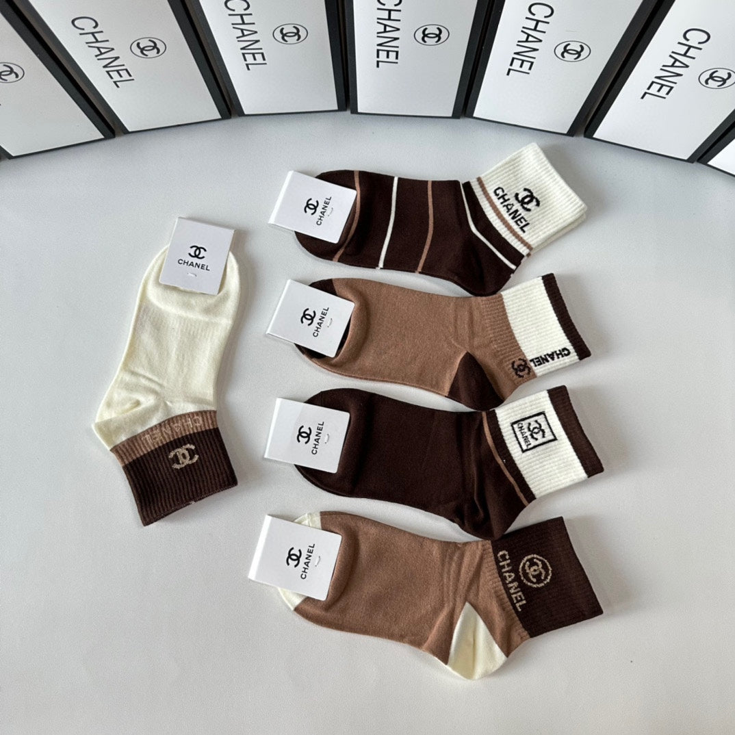 CHANEL LOW-CUT SOCKS 423803 (1 BOX)