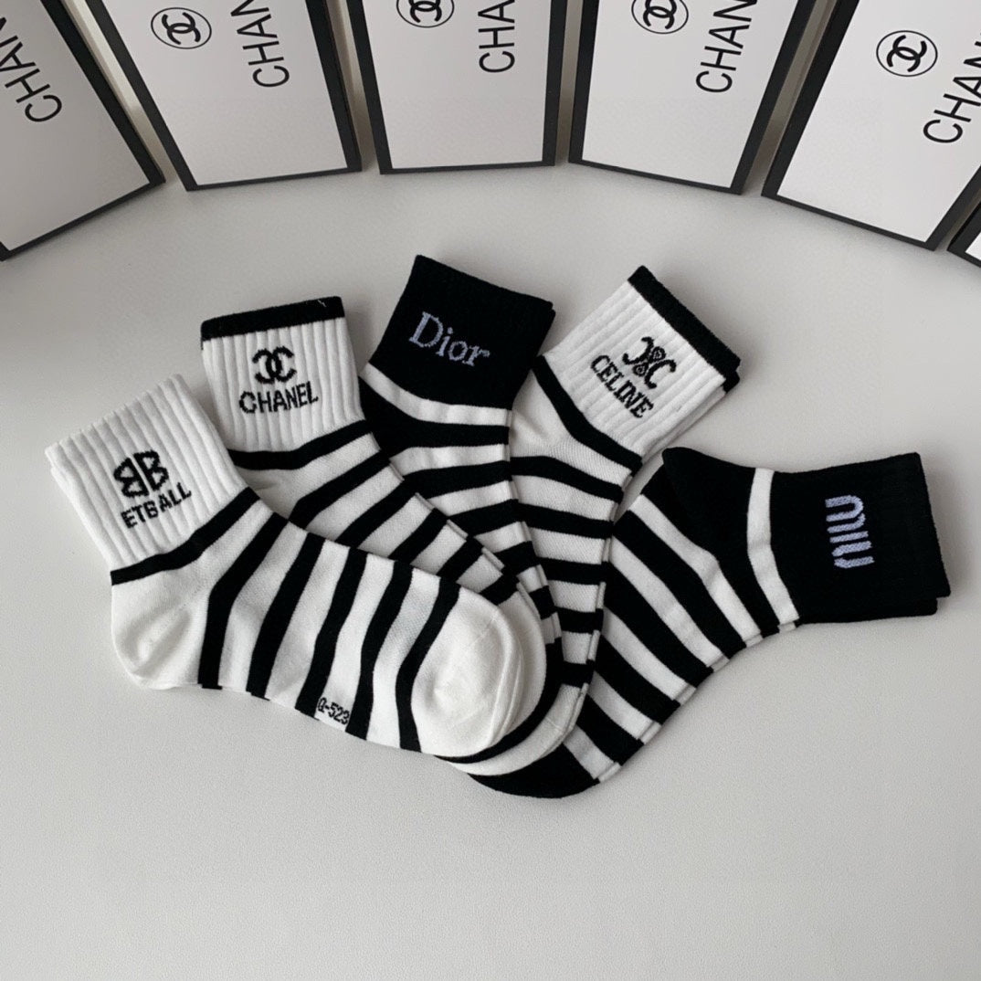 CHANEL LOW-CUT SOCKS 423830 (1 BOX)