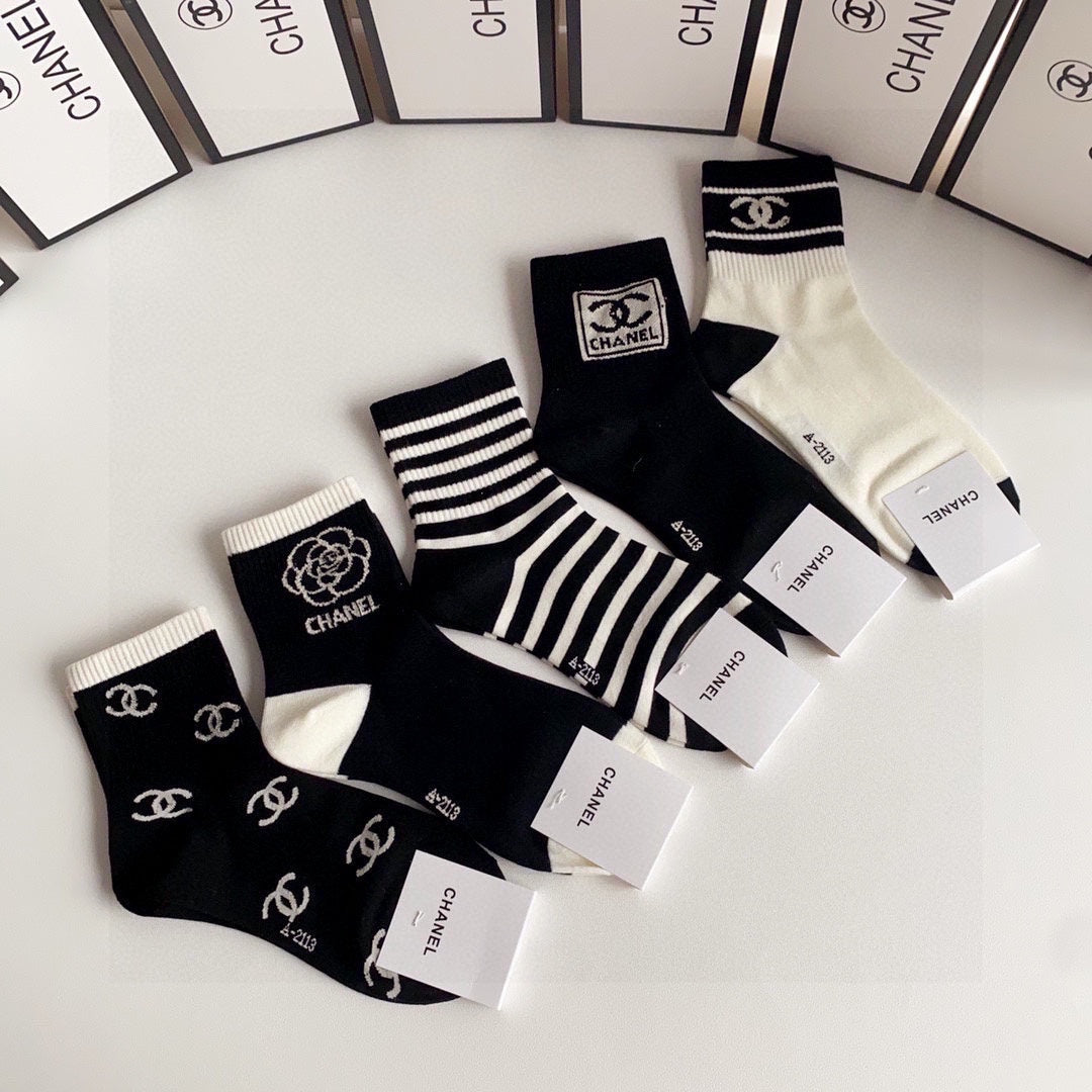 CHANEL LOW-CUT SOCKS 423831 (1 BOX)