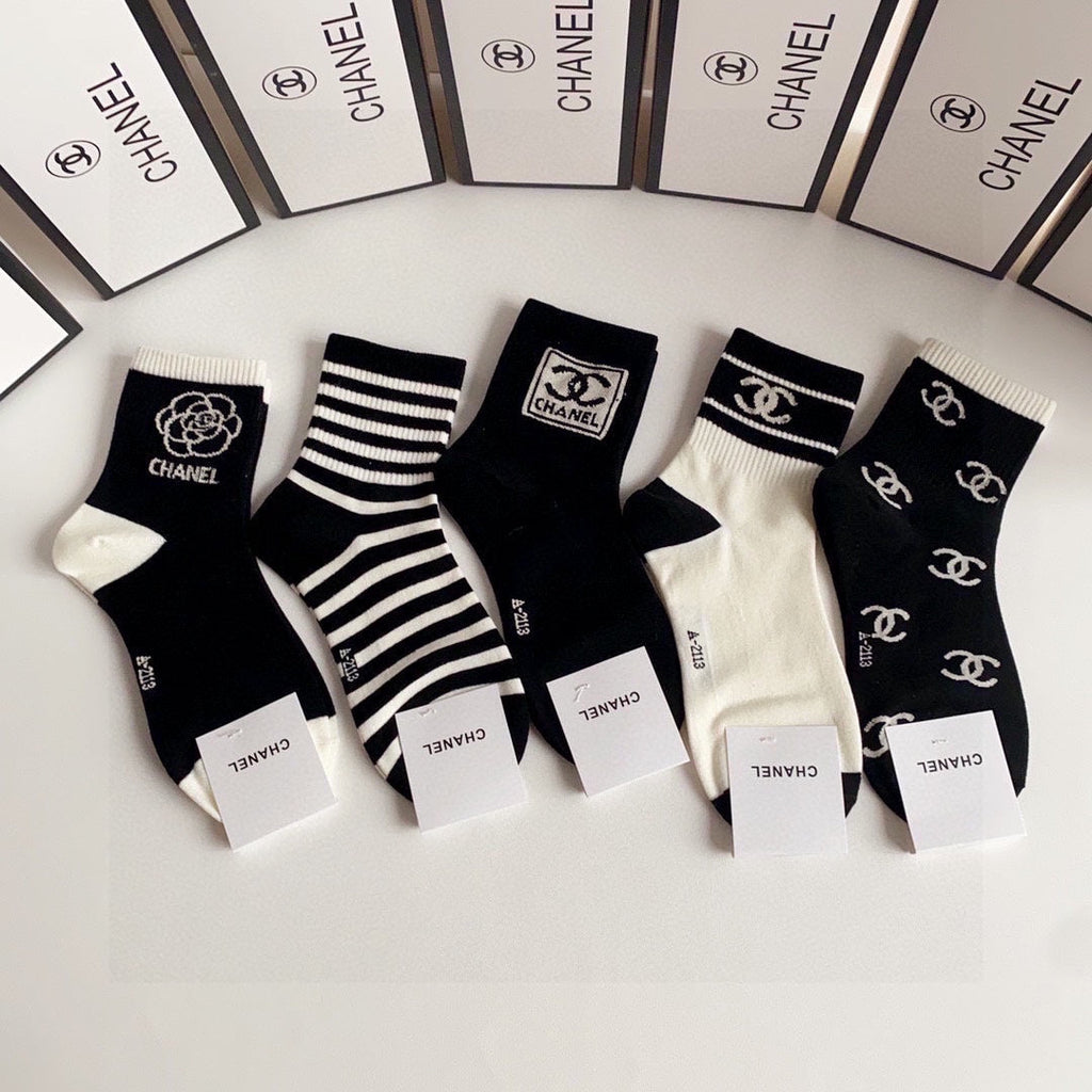 CHANEL LOW-CUT SOCKS 423831 (1 BOX)