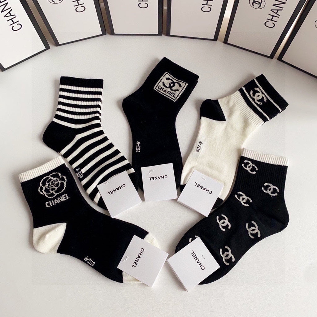 CHANEL LOW-CUT SOCKS 423831 (1 BOX)