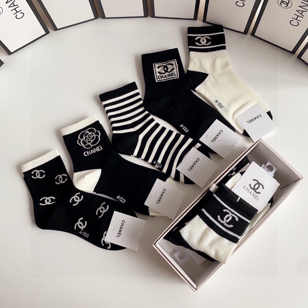 CHANEL LOW-CUT SOCKS 423831 (1 BOX)