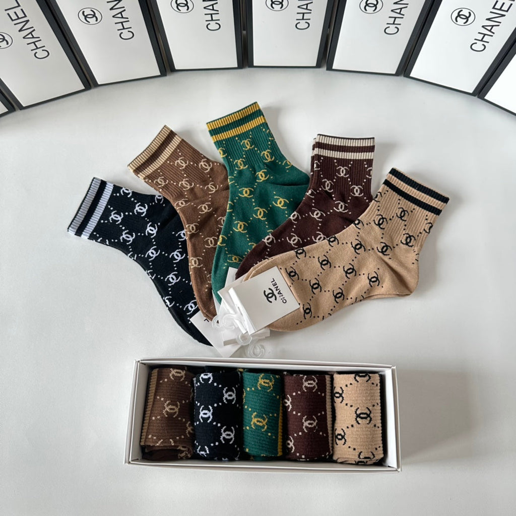 CHANEL LOW-CUT SOCKS 423855 (1 BOX)