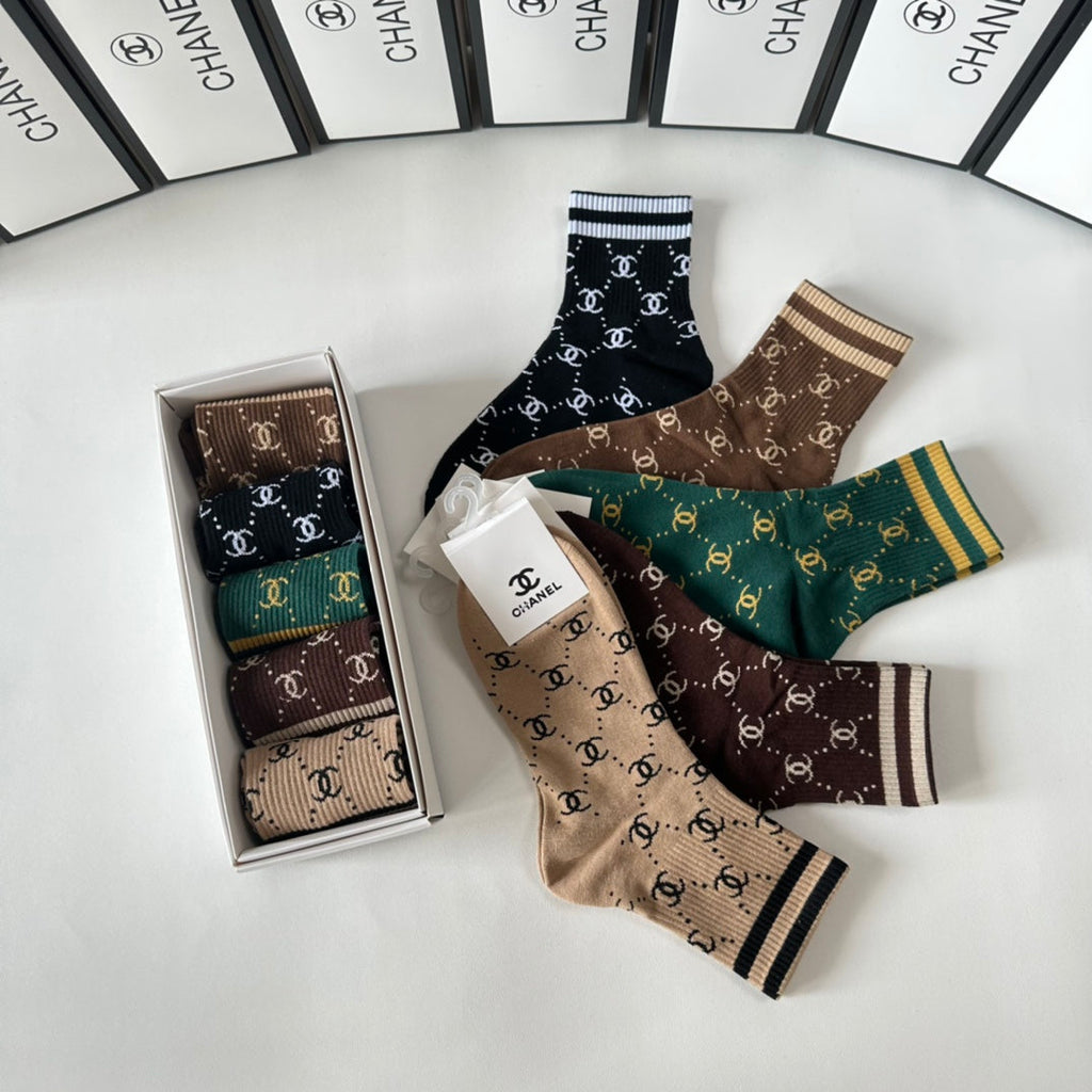 CHANEL LOW-CUT SOCKS 423855 (1 BOX)
