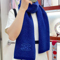 CHANEL SCARF 180 CM IN AZURE BLUE CASHMERE 394593
