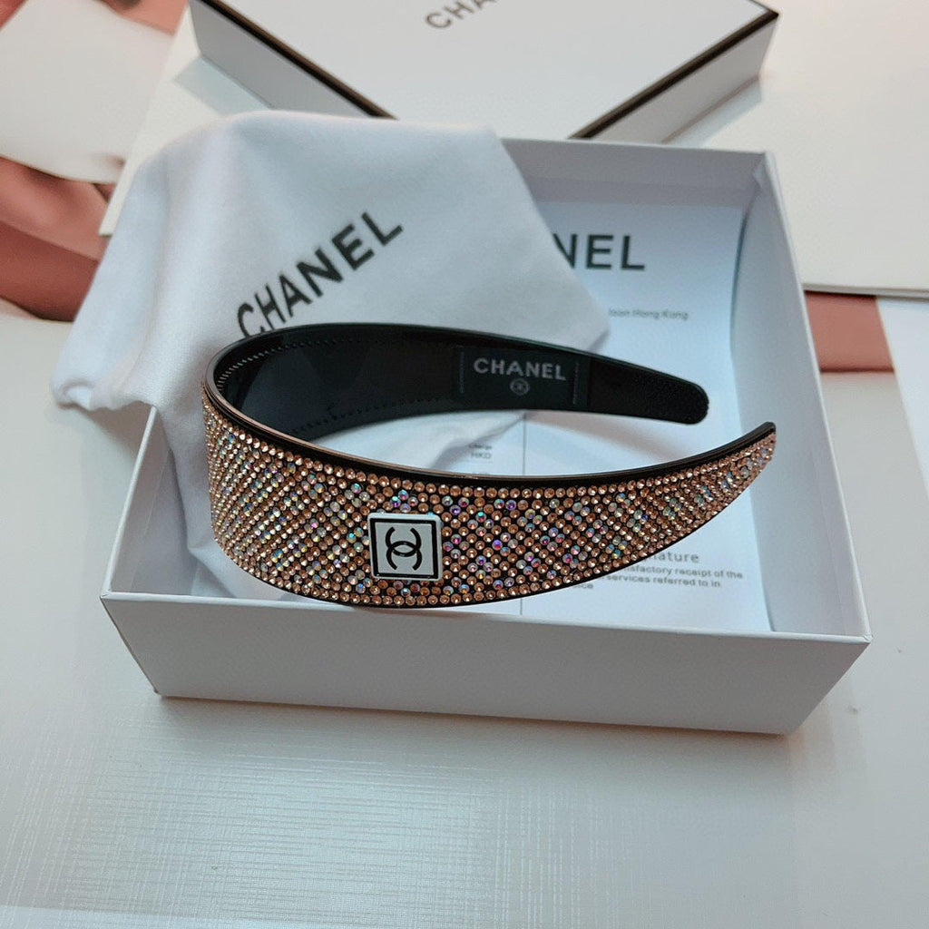CHANEL COLORFUL WITH CRYSTALS HAIRBAND RESIN FOR WOMEN 124678