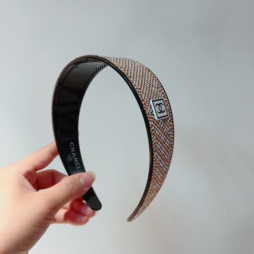CHANEL COLORFUL WITH CRYSTALS HAIRBAND RESIN FOR WOMEN 124678