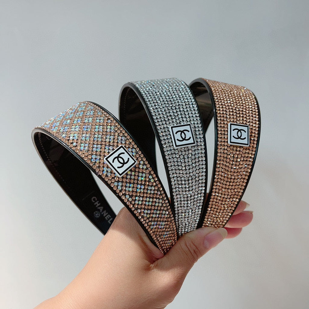 CHANEL COLORFUL WITH CRYSTALS HAIRBAND RESIN FOR WOMEN 124678