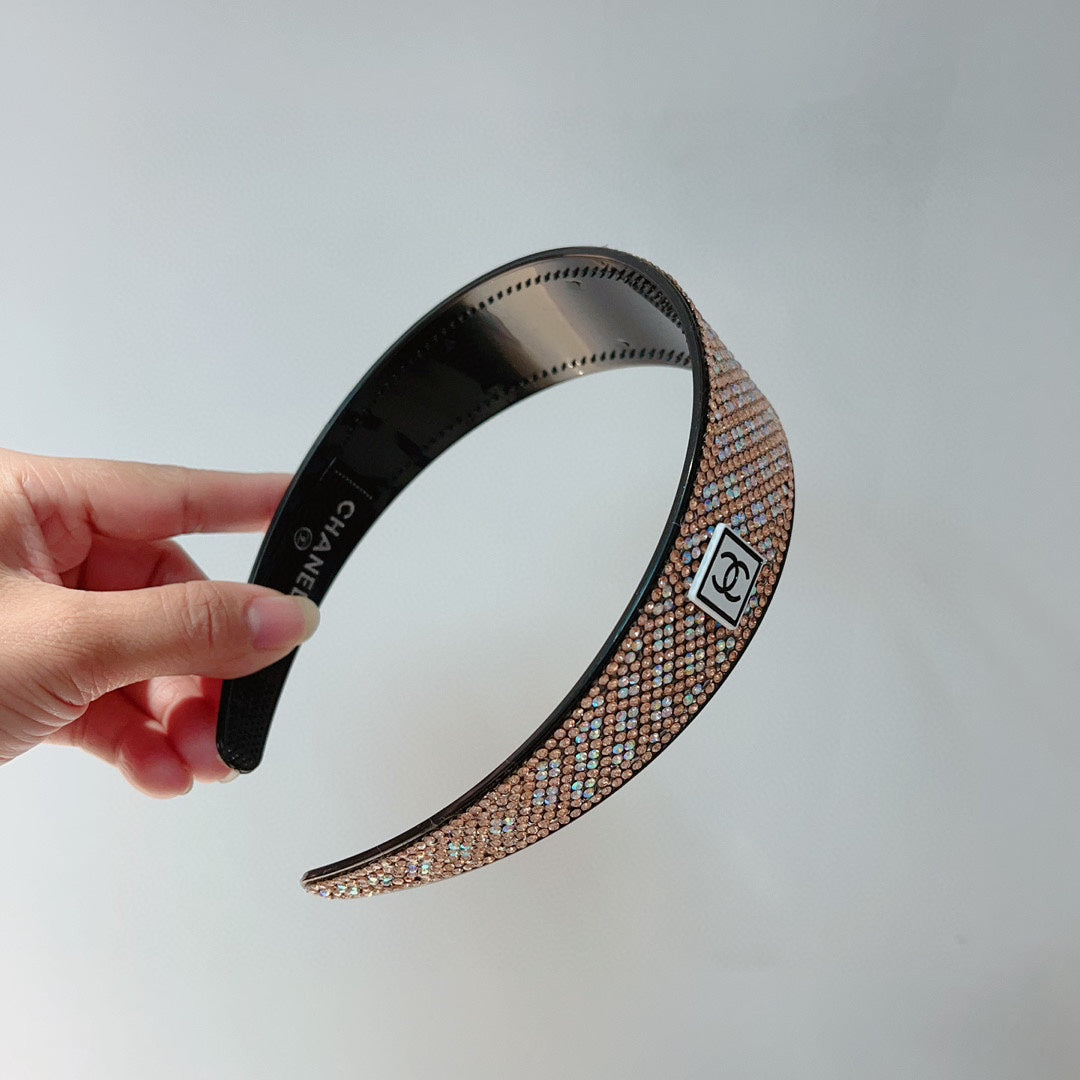 CHANEL COLORFUL WITH CRYSTALS HAIRBAND RESIN FOR WOMEN 124678
