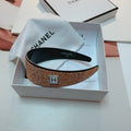 CHANEL BROWN WITH CRYSTALS HAIRBAND RESIN FOR WOMEN 124677